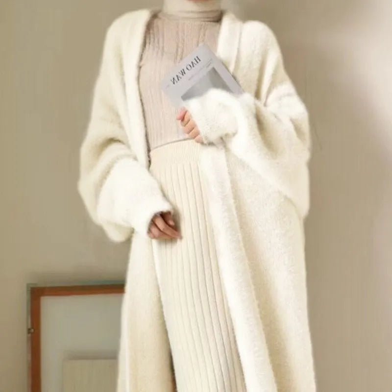 Cardigan Femme Long Cachemire - Korean Style Hiver color - RD Alcuni - Boutique Tech, Mode & Gaming