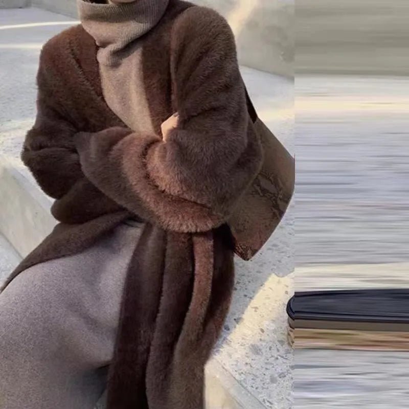 Cardigan Femme Long Cachemire - Korean Style Hiver color - RD Alcuni - Boutique Tech, Mode & Gaming