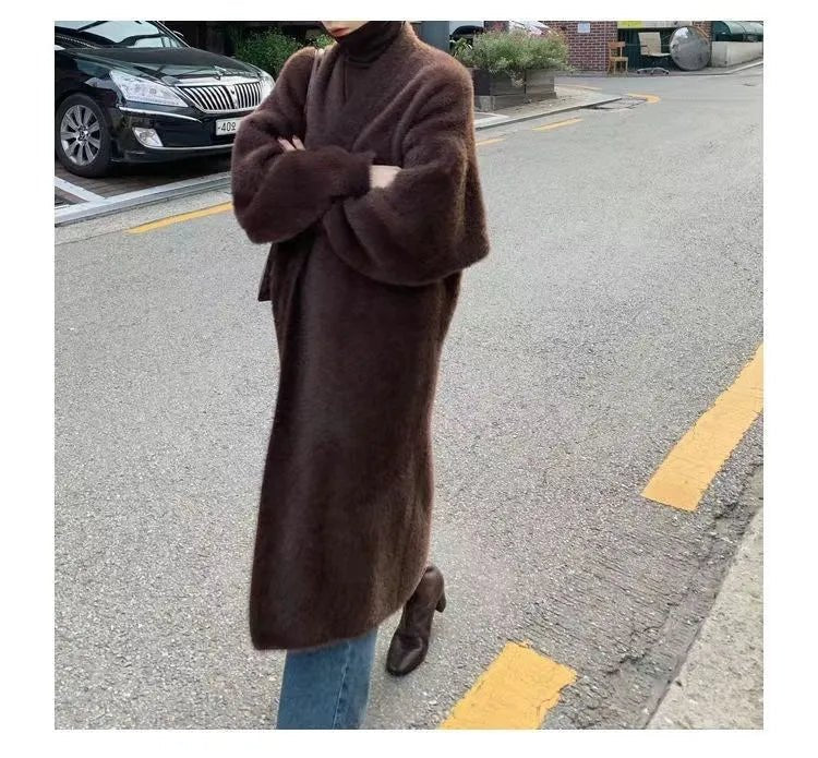 Cardigan Femme Long Cachemire - Korean Style Hiver color - RD Alcuni - Boutique Tech, Mode & Gaming