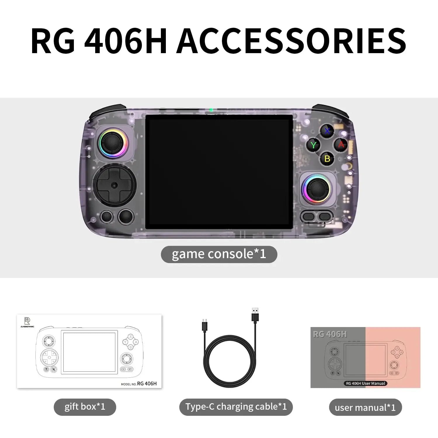 Console Portable Android RG406H 4" IPS - PS2/PSP HDMI color - RD Alcuni - Boutique Tech, Mode & Gaming