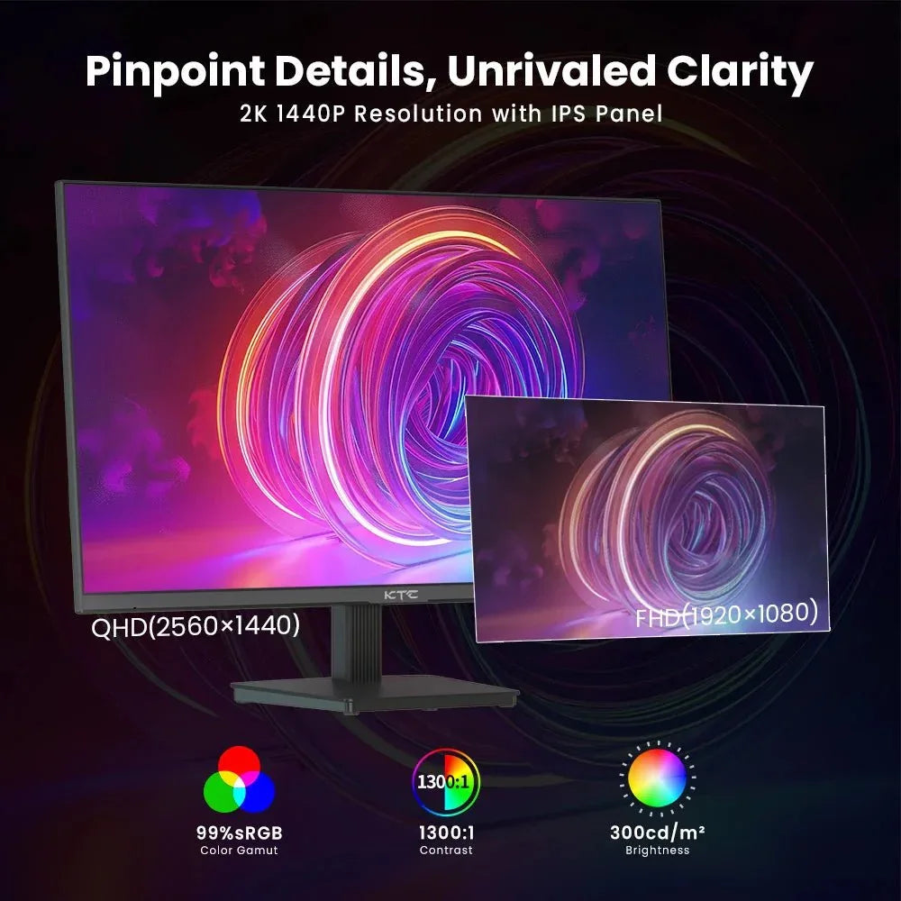 Écran Gaming KTC H27T27 27" QHD - IPS 100Hz 1ms HDR10 color - RD Alcuni - Boutique Tech, Mode & Gaming