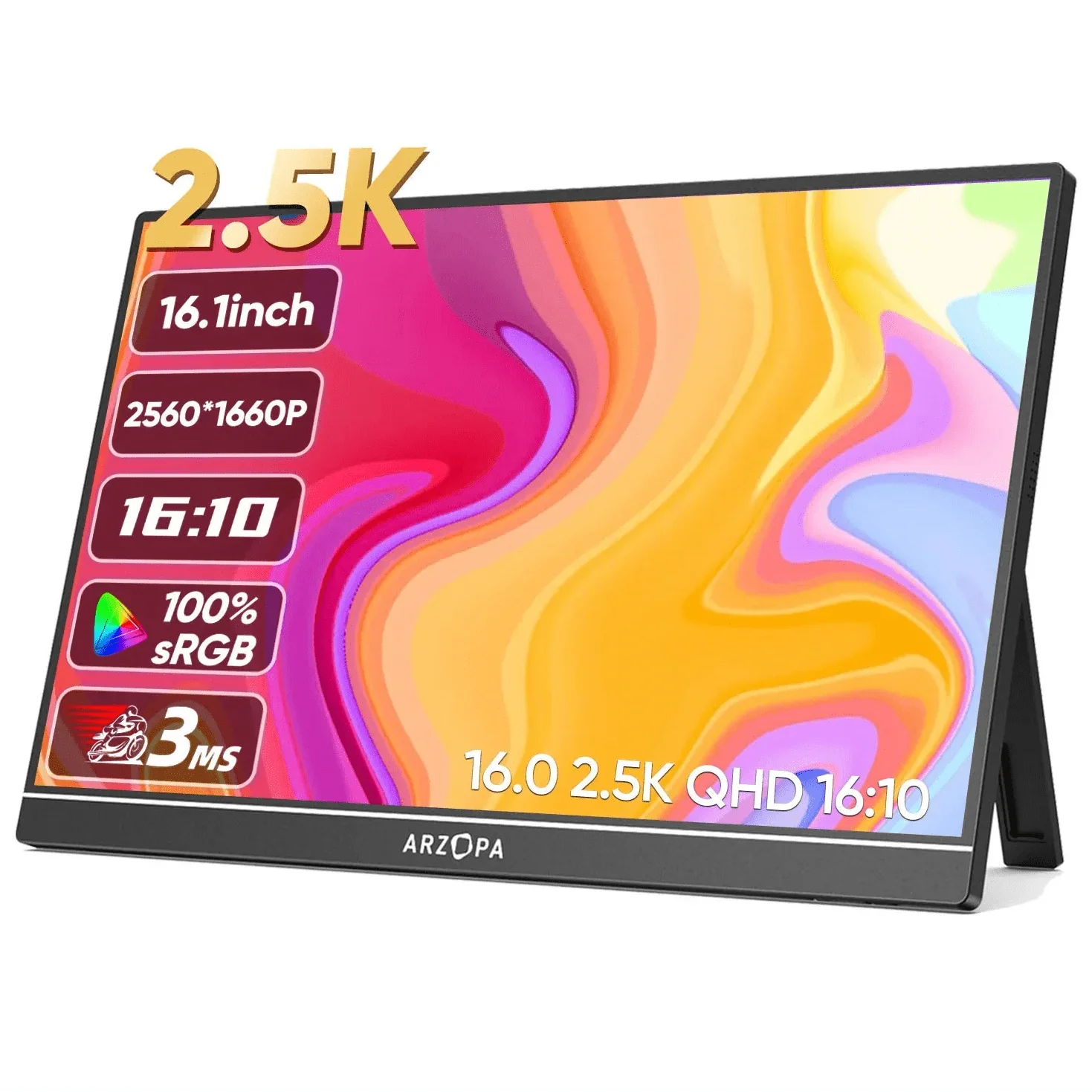 Écran Portable ARZOPA 16" 2K IPS - USB - C HDMI Gaming color - RD Alcuni - Boutique Tech, Mode & Gaming