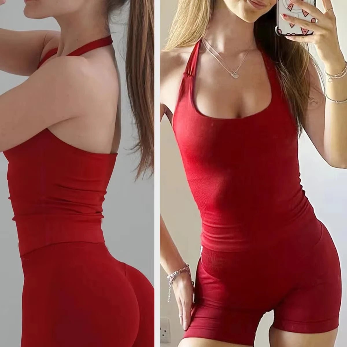 Ensemble Yoga Femme 2 Pièces - Brassière + Short Fitness color - RD Alcuni - Boutique Tech, Mode & Gaming