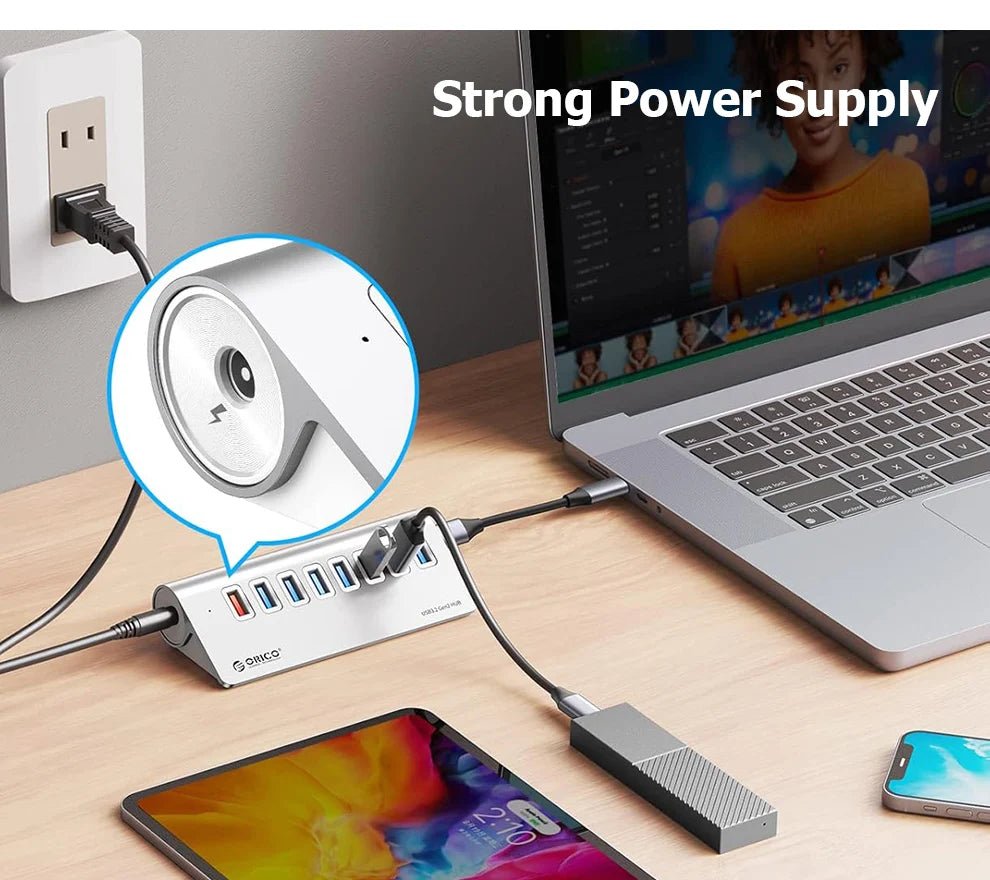 Hub USB - C ORICO 10Gbps - Docking Station PD 60W color - RD Alcuni - Boutique Tech, Mode & Gaming