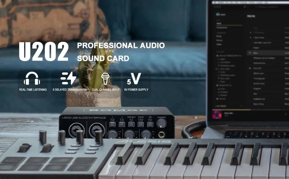 Interface Audio USB BOMGE U202 - Préampli Micro 48V 192kHz color - RD Alcuni - Boutique Tech, Mode & Gaming