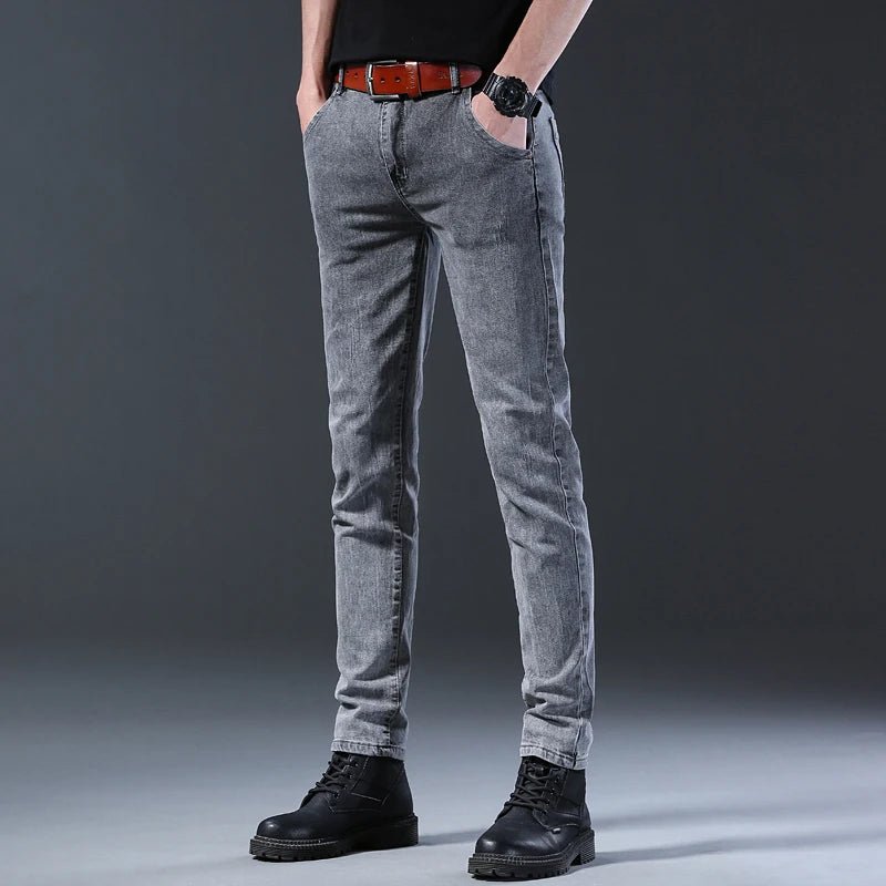 Jean Homme Slim Fit Korean Style - Droit Élastique color - RD Alcuni - Boutique Tech, Mode & Gaming
