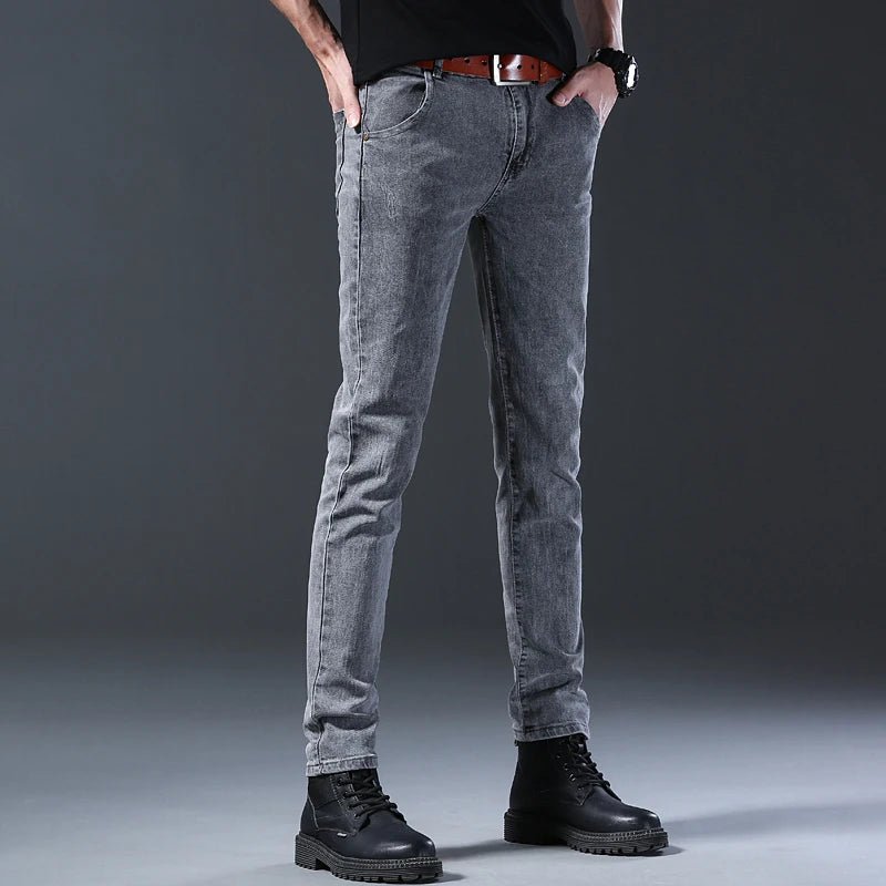Jean Homme Slim Fit Korean Style - Droit Élastique color - RD Alcuni - Boutique Tech, Mode & Gaming