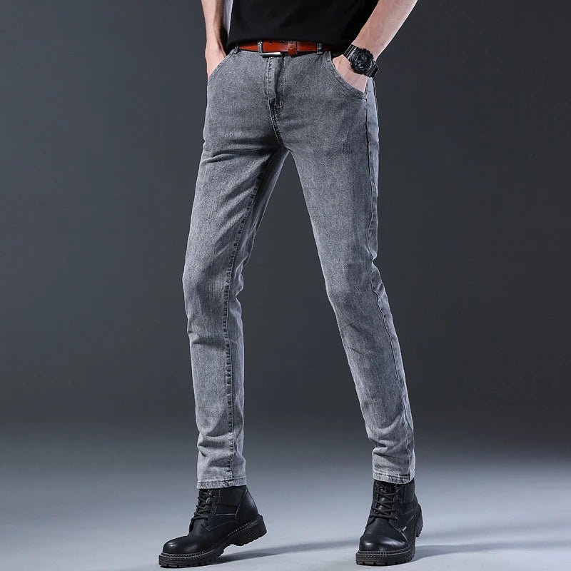 Jean Homme Slim Fit Korean Style - Droit Élastique color - RD Alcuni - Boutique Tech, Mode & Gaming