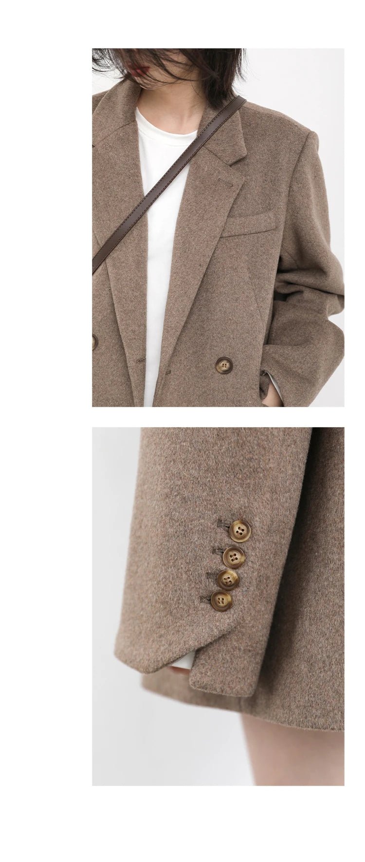 Manteau Femme Laine Mi - Long - Blazer Chaud Office color - RD Alcuni - Boutique Tech, Mode & Gaming