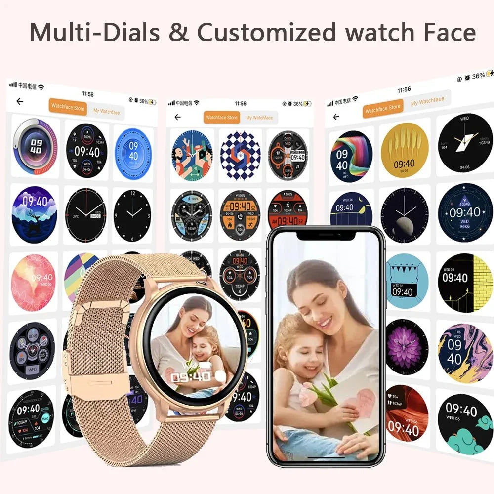 MEVADEN Bluetooth Call Smart Watch Women Custom Dial Watches Men Sport Fitness Tracker Heart Rate Smartwatch For Android IOS Y22 color - RD Alcuni - Boutique Tech, Mode & Gaming