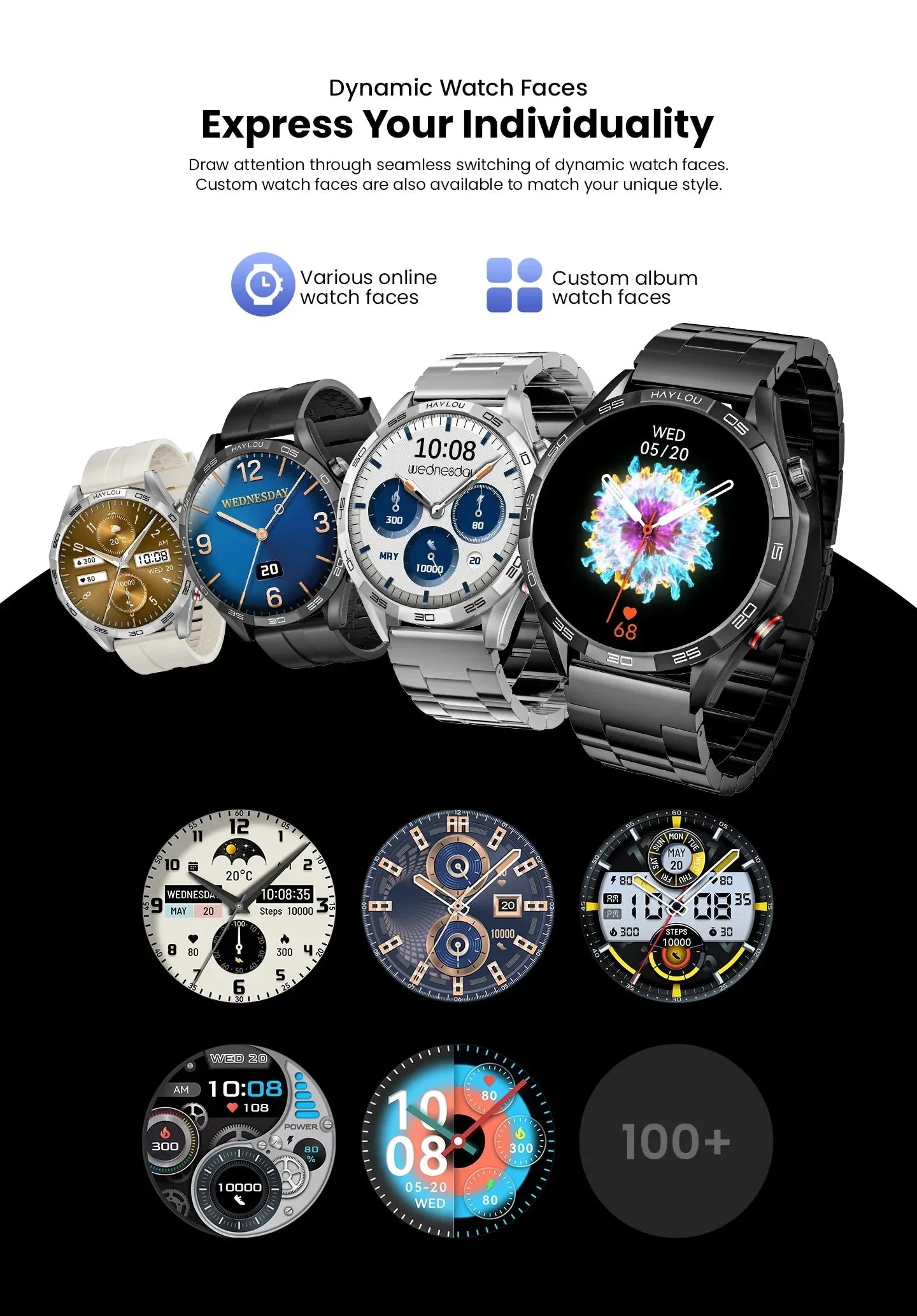 Montre Connectée HAYLOU Solar 5 - AMOLED 1.58" Appels color - RD Alcuni - Boutique Tech, Mode & Gaming