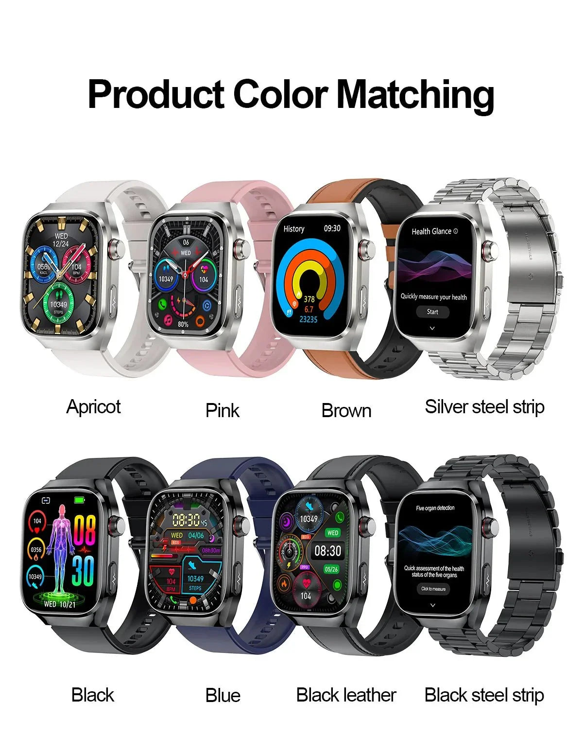 Montre Connectée Santé Homme - Analyse Acide Urique Bluetooth color - RD Alcuni - Boutique Tech, Mode & Gaming