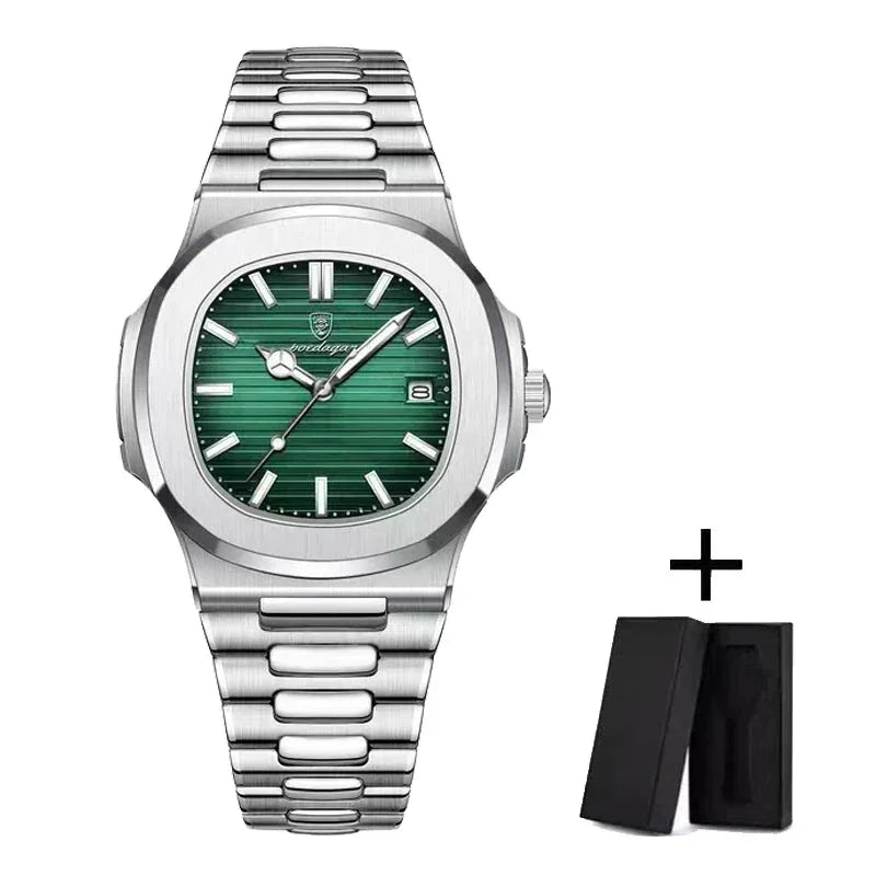 Montre Homme POEDAGAR Luxe Business - Quartz 50ATM Carrée color - RD Alcuni - Boutique Tech, Mode & Gaming