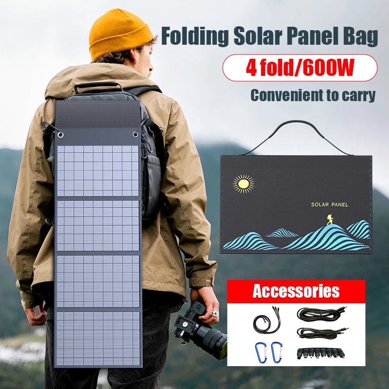 Panneau Solaire Portable Pliable 1000W - USB DC Outdoor color - RD Alcuni - Boutique Tech, Mode & Gaming