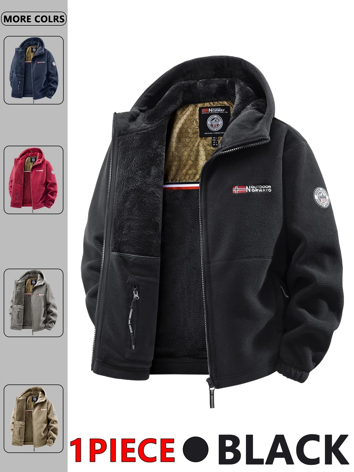 Veste Homme Capuche Outdoor - Polyvalente Automne Hiver color - RD Alcuni - Boutique Tech, Mode & Gaming